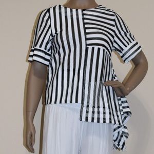 Zebra Strip Swag Top